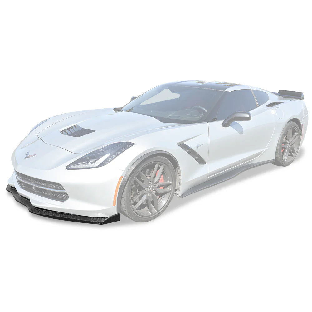 Front Splitter for Corvette C7 – Real Carbon Fiber Stage 2 Aero Lip (2014–2019)