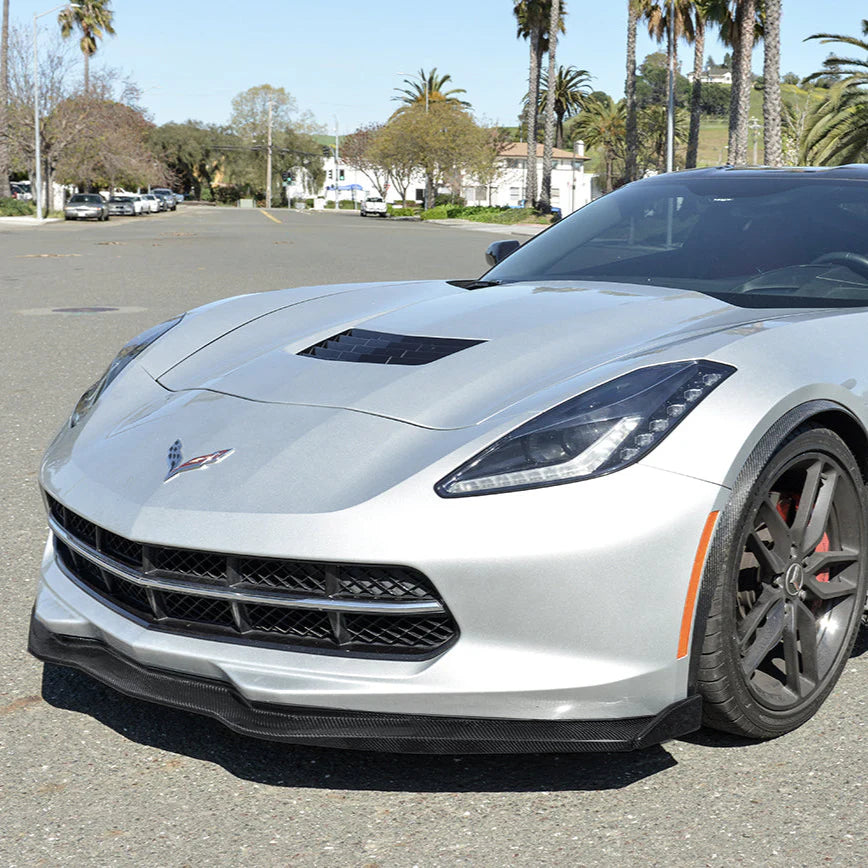 Front Splitter for Corvette C7 – Real Carbon Fiber Stage 2 Aero Lip (2014–2019)