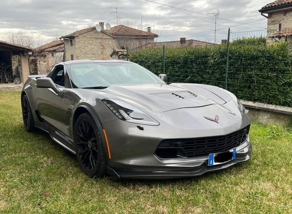 Front Splitter for Corvette C7 – Real Carbon Fiber Stage 2 Aero Lip (2014–2019)