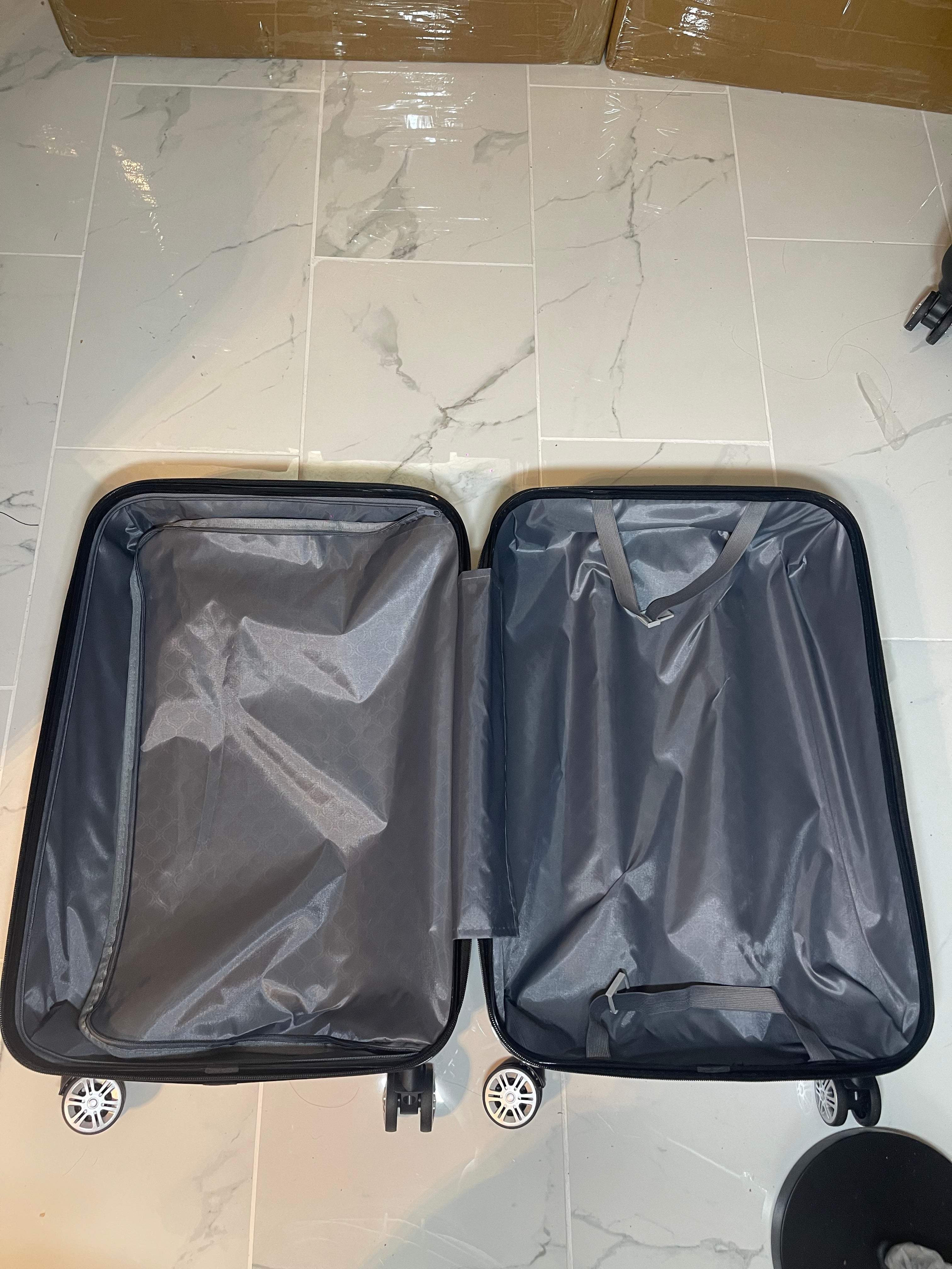 FS Performance Black 3-Piece Hardshell Luggage Set – Lightweight 360° Spinner Travel Collection