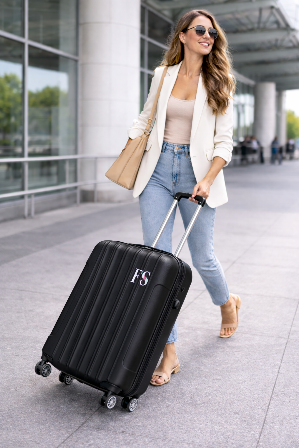 FS Performance Black 3-Piece Hardshell Luggage Set – Lightweight 360° Spinner Travel Collection