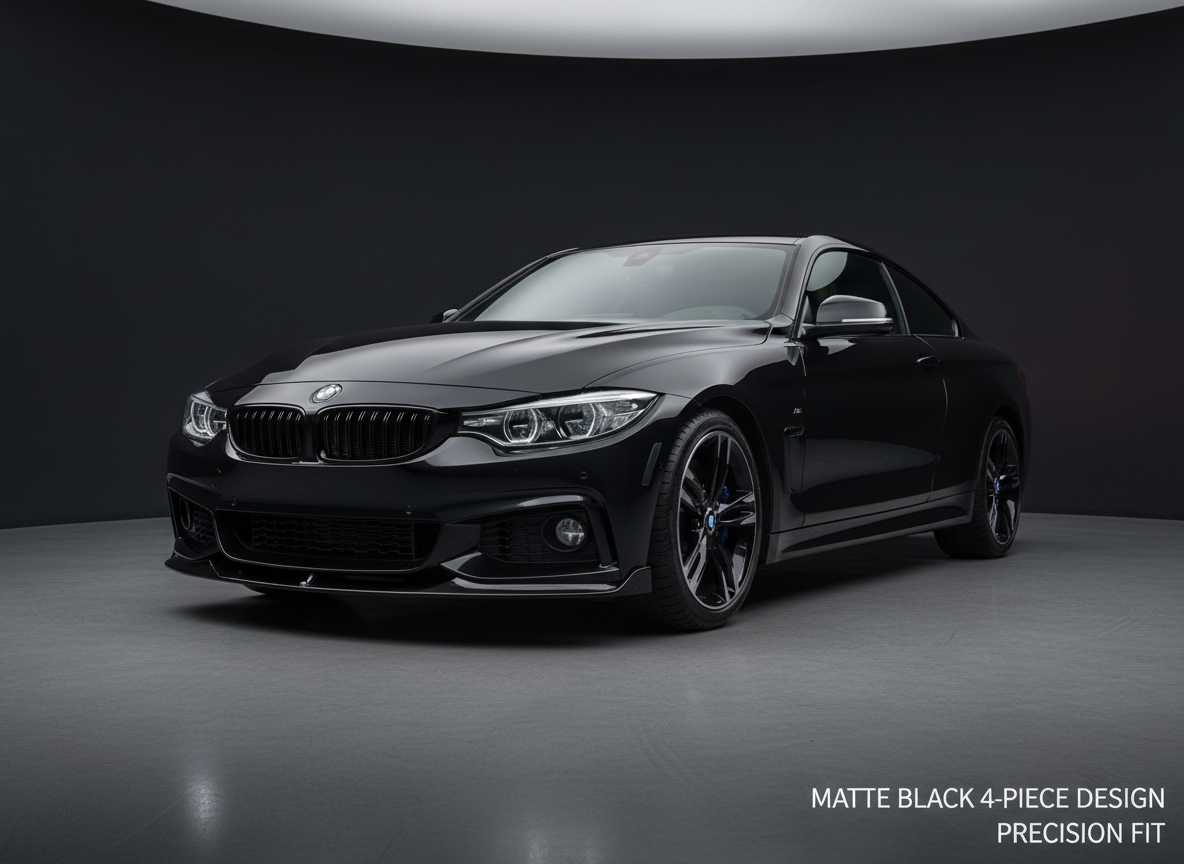 BMW F32/F33 4 Series with highlighted 4-piece front splitter