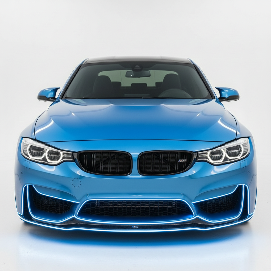 Gloss Black CS Style Front Splitter Lip Spoiler for BMW M3/M4 F80 F82 F83 (2015–2020) – Premium Aerodynamic Bumper Upgrade
